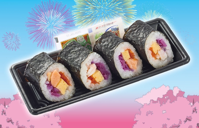 彩り4色の海鮮中巻セットのイメージ画像