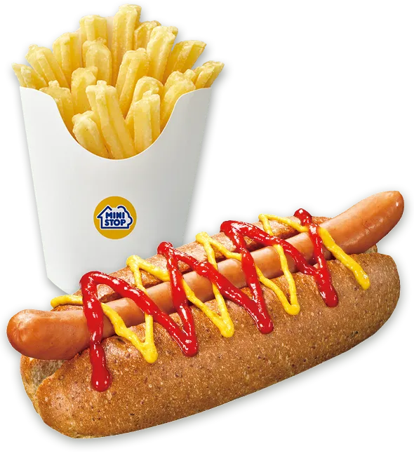 ホットドッグとXフライドポテトの画像