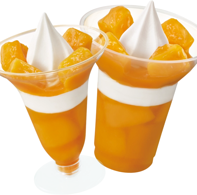 完熟アップルマンゴーパフェと得盛完熟アップルマンゴーパフェの画像