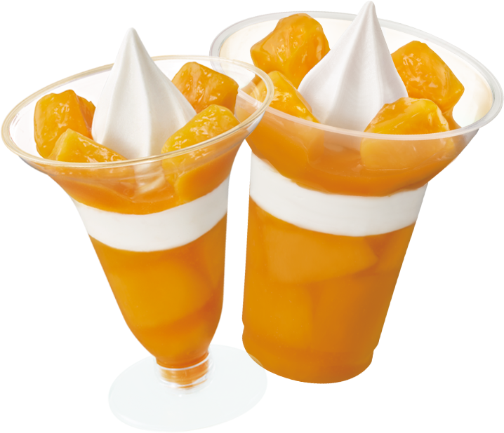 完熟アップルマンゴーパフェと得盛完熟アップルマンゴーパフェの画像