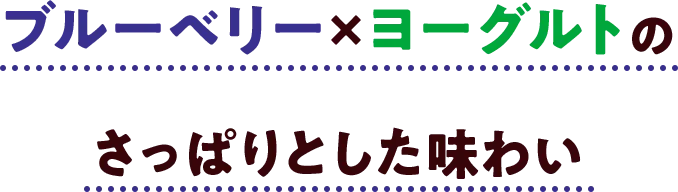 ブルーベリー×ヨーグルトのさっぱりとした味わい