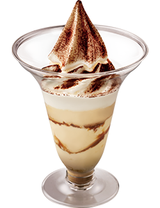 とろけるティラミスプリンパフェの画像