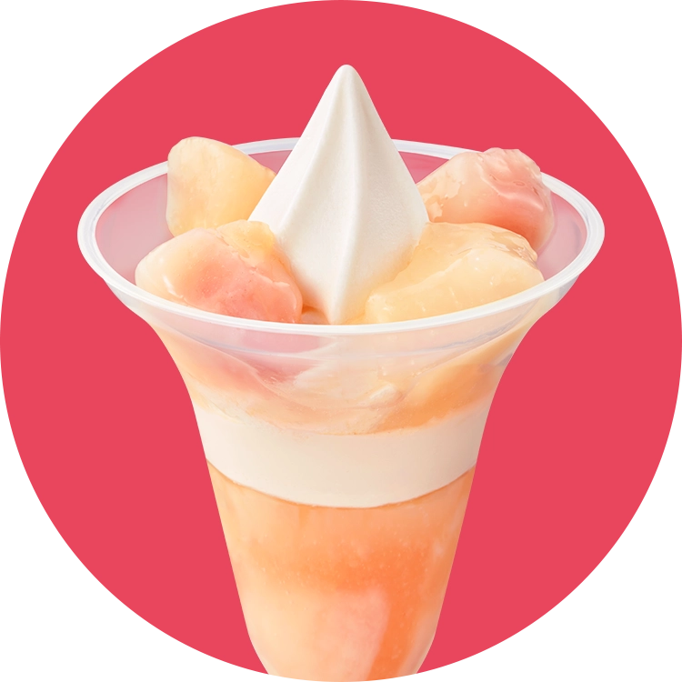 完熟白桃パフェの画像