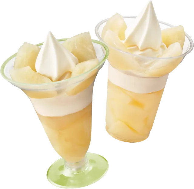 芳醇洋梨パフェと得盛洋梨パフェの画像