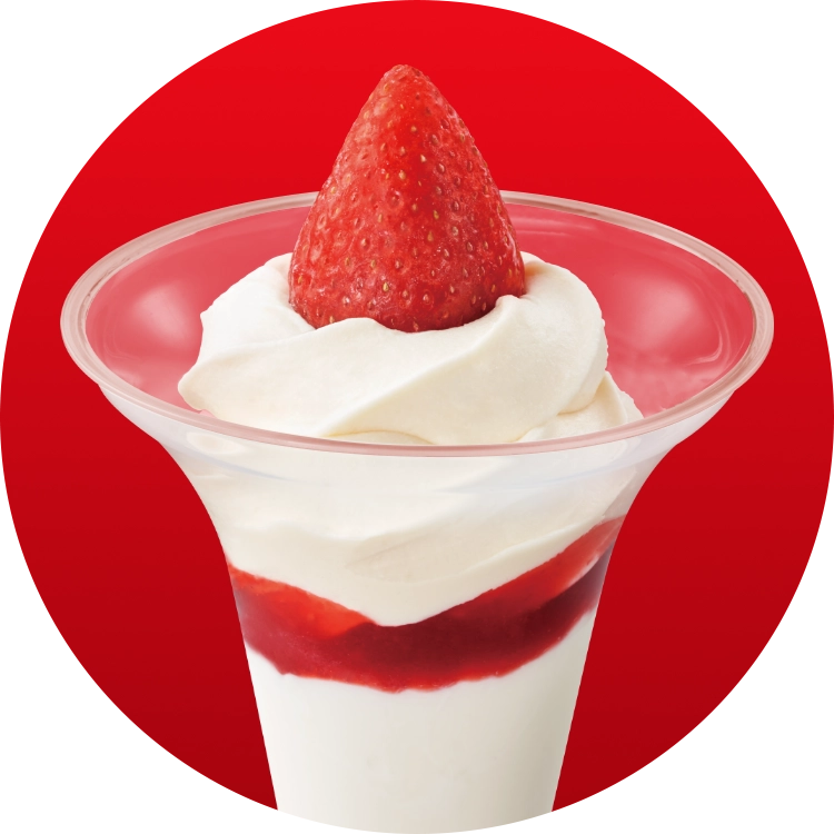 白いパフェの画像