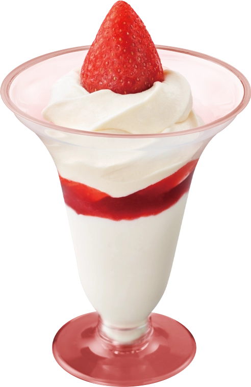 白いパフェの画像