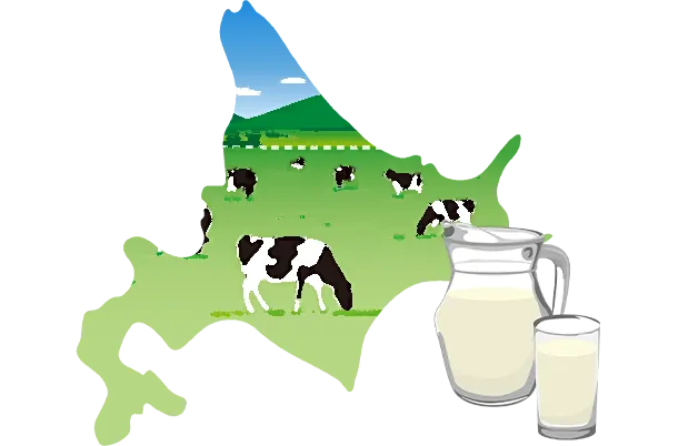 北海道とミルクの画像