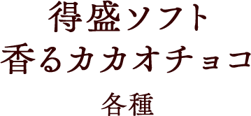 得盛ソフト 香るカカオチョコソフト各種