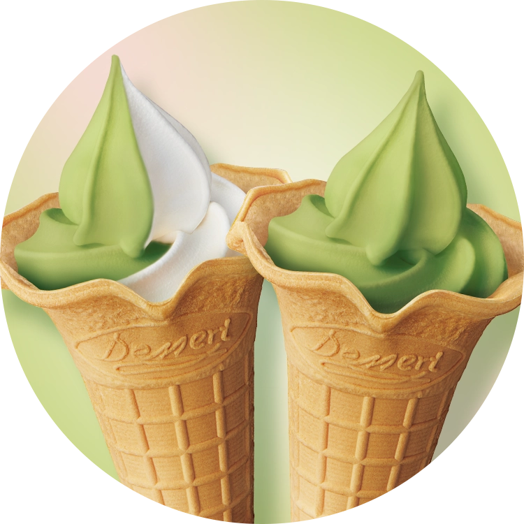 抹茶ラテソフトの画像